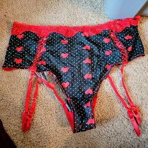 Cacique Lane Bryant cheeky panties with garters